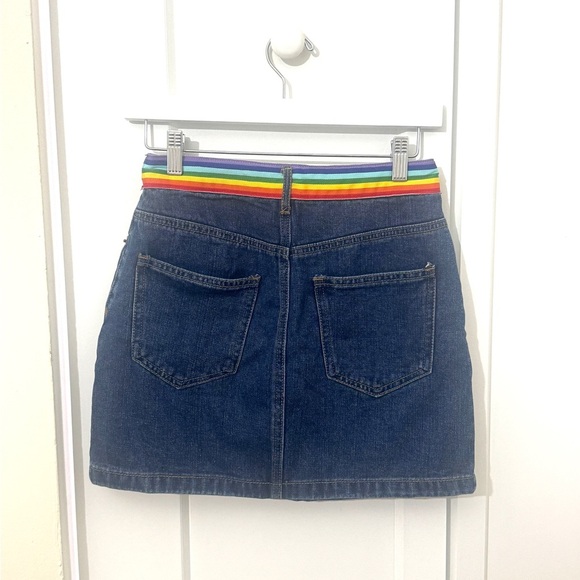 Forever 21 Blue A-Line Mini Skirt Casual - Picture 2 of 2